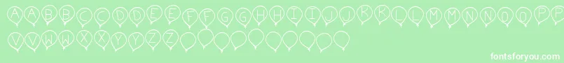 fuente BirthdayBalonTfb – Fuentes Blancas Sobre Fondo Verde