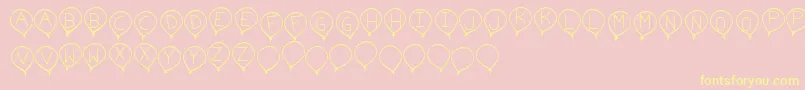 BirthdayBalonTfb Font – Yellow Fonts on Pink Background