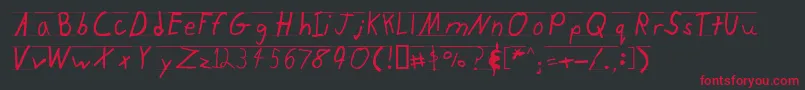 Kidtyper Font – Red Fonts on Black Background