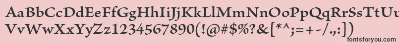 BriosoproSemiboldcapt Font – Black Fonts on Pink Background