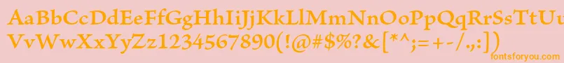 BriosoproSemiboldcapt Font – Orange Fonts on Pink Background