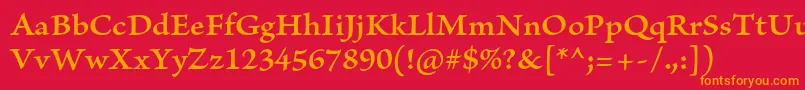 BriosoproSemiboldcapt Font – Orange Fonts on Red Background