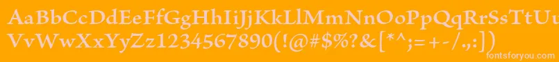 BriosoproSemiboldcapt Font – Pink Fonts on Orange Background