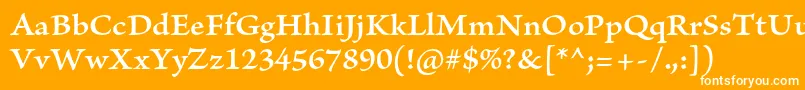 BriosoproSemiboldcapt Font – White Fonts on Orange Background