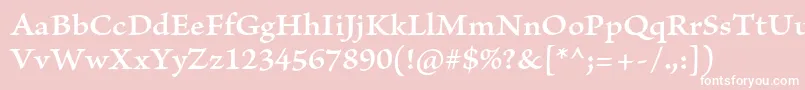 BriosoproSemiboldcapt Font – White Fonts on Pink Background