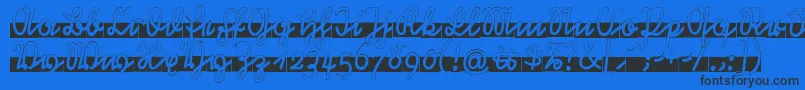 RastenburgBandU1sy Font – Black Fonts on Blue Background