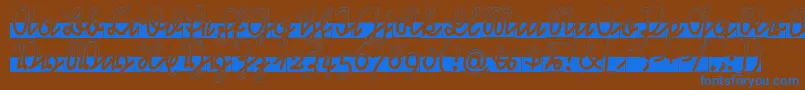 RastenburgBandU1sy Font – Blue Fonts on Brown Background