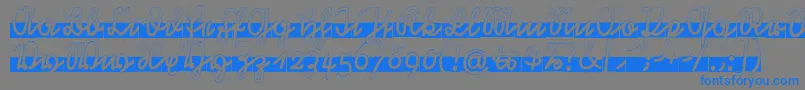 RastenburgBandU1sy-Schriftart – Blaue Schriften auf grauem Hintergrund