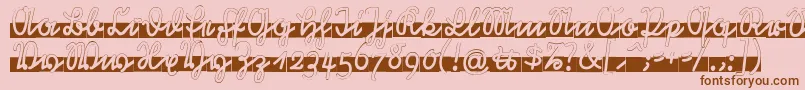 RastenburgBandU1sy Font – Brown Fonts on Pink Background