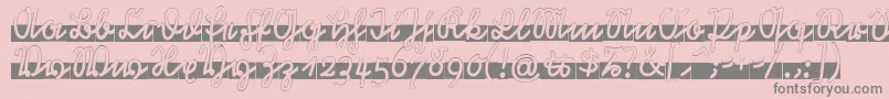 RastenburgBandU1sy-Schriftart – Graue Schriften auf rosa Hintergrund