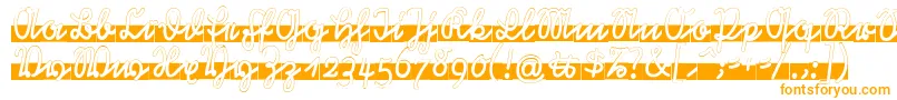 RastenburgBandU1sy Font – Orange Fonts on White Background