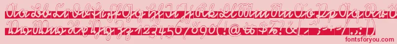 RastenburgBandU1sy Font – Red Fonts on Pink Background