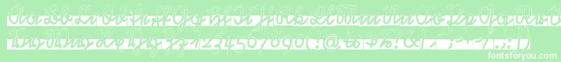 RastenburgBandU1sy Font – White Fonts on Green Background