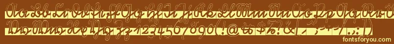 RastenburgBandU1sy Font – Yellow Fonts on Brown Background