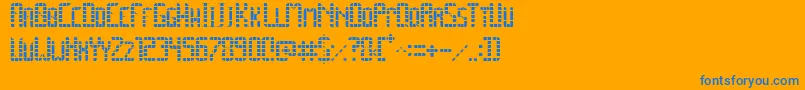 SpacePez Font – Blue Fonts on Orange Background