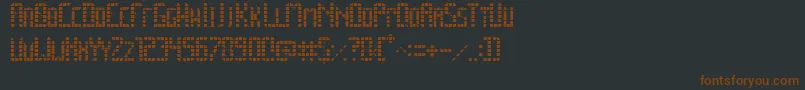 Шрифт SpacePez – коричневые шрифты на чёрном фоне