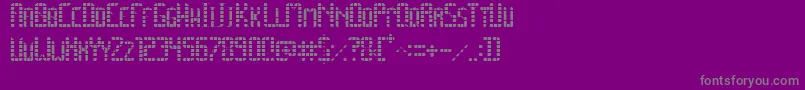Czcionka SpacePez – szare czcionki na fioletowym tle