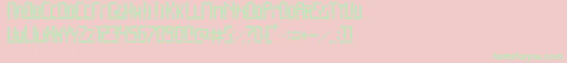 SpacePez Font – Green Fonts on Pink Background