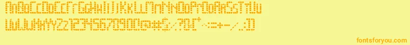 SpacePez Font – Orange Fonts on Yellow Background