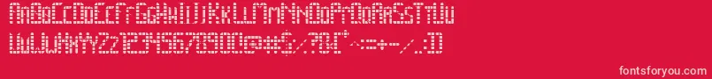 SpacePez Font – Pink Fonts on Red Background