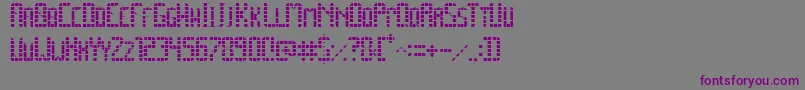 Czcionka SpacePez – fioletowe czcionki na szarym tle
