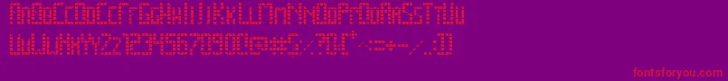 SpacePez Font – Red Fonts on Purple Background