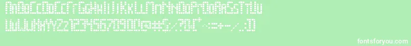 SpacePez Font – White Fonts on Green Background