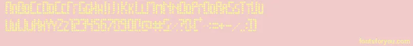 SpacePez Font – Yellow Fonts on Pink Background