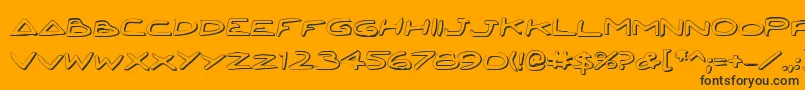 JettaShadow Font – Black Fonts on Orange Background