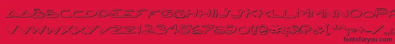 JettaShadow Font – Black Fonts on Red Background