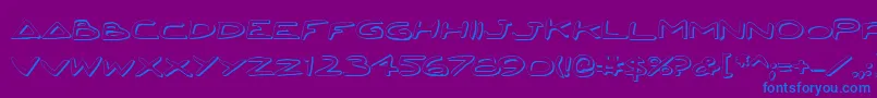 JettaShadow Font – Blue Fonts on Purple Background