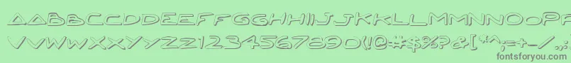 JettaShadow Font – Gray Fonts on Green Background