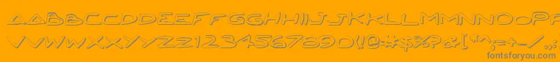 JettaShadow-Schriftart – Graue Schriften auf orangefarbenem Hintergrund