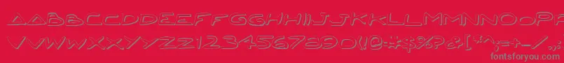 JettaShadow Font – Gray Fonts on Red Background