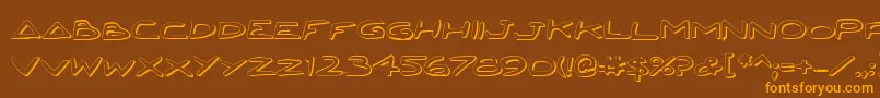 JettaShadow-Schriftart – Orangefarbene Schriften auf braunem Hintergrund