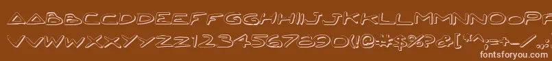 JettaShadow Font – Pink Fonts on Brown Background