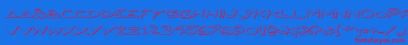 JettaShadow Font – Red Fonts on Blue Background