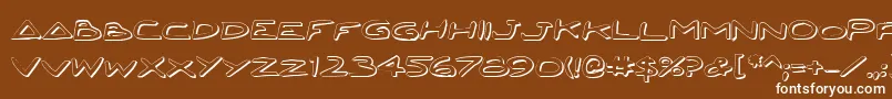 JettaShadow Font – White Fonts on Brown Background