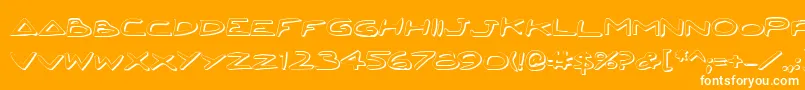 JettaShadow-Schriftart – Weiße Schriften auf orangefarbenem Hintergrund