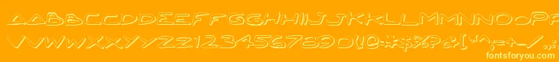 JettaShadow Font – Yellow Fonts on Orange Background