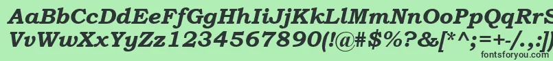 BookmanOldStyleРџРѕР»СѓР¶РёСЂРЅС‹Р№РљСѓСЂСЃРёРІ Font – Black Fonts on Green Background