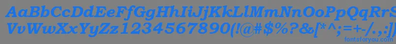 En savoir plus sur la police BookmanOldStyleПолужирныйКурсив Police BookmanOldStyleПолужирныйКурсив – polices bleues sur fond gris