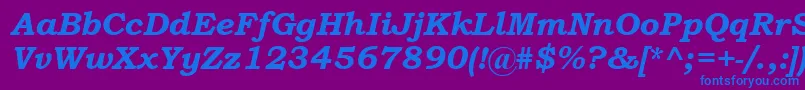 フォントBookmanOldStyleРџРѕР»СѓР¶РёСЂРЅС‹Р№РљСѓСЂСЃРёРІ – 紫色の背景に青い文字
