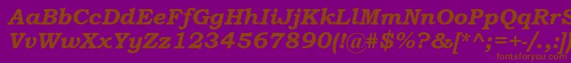 BookmanOldStyleРџРѕР»СѓР¶РёСЂРЅС‹Р№РљСѓСЂСЃРёРІ Font – Brown Fonts on Purple Background