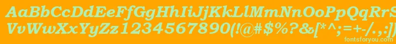 BookmanOldStyleРџРѕР»СѓР¶РёСЂРЅС‹Р№РљСѓСЂСЃРёРІ Font – Green Fonts on Orange Background