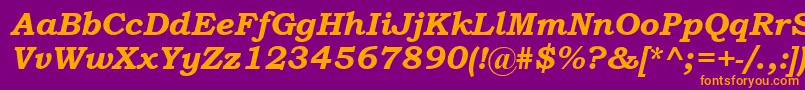 BookmanOldStyleРџРѕР»СѓР¶РёСЂРЅС‹Р№РљСѓСЂСЃРёРІ Font – Orange Fonts on Purple Background