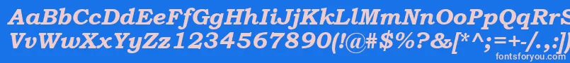 BookmanOldStyleРџРѕР»СѓР¶РёСЂРЅС‹Р№РљСѓСЂСЃРёРІ Font – Pink Fonts on Blue Background