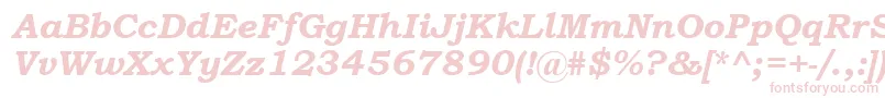 BookmanOldStyleРџРѕР»СѓР¶РёСЂРЅС‹Р№РљСѓСЂСЃРёРІ-Schriftart – Rosa Schriften auf weißem Hintergrund