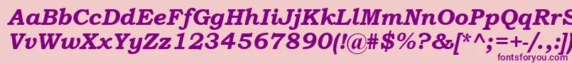 BookmanOldStyleРџРѕР»СѓР¶РёСЂРЅС‹Р№РљСѓСЂСЃРёРІ Font – Purple Fonts on Pink Background