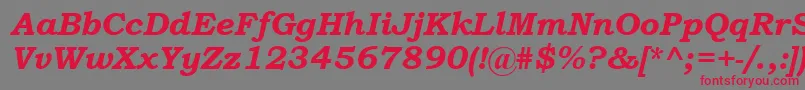 フォントBookmanOldStyleРџРѕР»СѓР¶РёСЂРЅС‹Р№РљСѓСЂСЃРёРІ – 赤い文字の灰色の背景